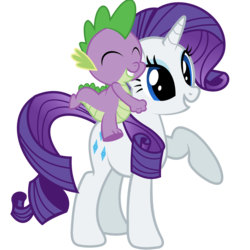 Size: 6000x5992 | Tagged: safe, artist:muffinmilkshake, rarity, spike, dragon, pony, unicorn, g4, absurd resolution, female, male, mare, ship:sparity, shipping, simple background, straight, transparent background