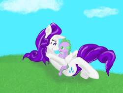 Size: 669x504 | Tagged: safe, artist:unwrittenfox, rarity, spike, g4, female, male, ship:sparity, shipping, straight