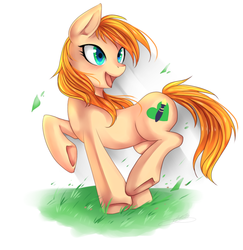 Size: 974x1003 | Tagged: safe, artist:meewin, oc, oc only, oc:amber, earth pony, pony, solo