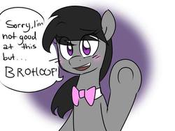 Size: 720x540 | Tagged: artist needed, source needed, safe, octavia melody, g4, female, fourth wall, hoofbump, solo