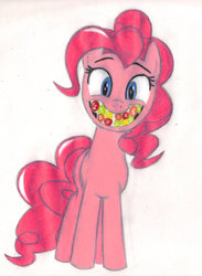 Size: 400x547 | Tagged: safe, artist:theblackemperor, pinkie pie, g4, female, skittles, solo