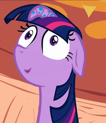 Size: 620x718 | Tagged: safe, edit, edited screencap, screencap, twilight sparkle, bridle gossip, g4, cropped, faic, female, floppy ears, inverted mouth, solo, twilight flopple