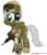 Size: 827x965 | Tagged: safe, artist:orang111, oc, oc only, camouflage, daewoo k-11, headset, helmet, infantry, k11, korean, military, soldier, solo