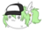 Size: 191x139 | Tagged: safe, artist:asklithuaniapony, :3, blob, chibi, chubbie, hat, lowres, n, natural harmonia gropius, pokémon, ponified, simple background, solo, transparent background