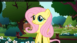 Size: 1366x768 | Tagged: safe, fluttershy, turnabout storm, g4, double rainboom puppet, female, looking at you, solo