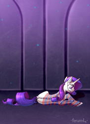 Size: 1459x2000 | Tagged: safe, artist:hardcrowmao, rarity, cyborg, pony, unicorn, g4, clothes, female, headset, horn, solo