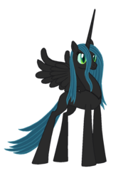 Size: 759x1052 | Tagged: safe, artist:lonewolf3878, queen chrysalis, alicorn, pony, g4, female, ponified, redesign, simple background, solo, species swap, transparent background