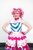 Size: 2336x3504 | Tagged: safe, artist:seibatooth, pinkie pie, human, g4, anime boston, anime boston 2013, clothes, cosplay, dress, fingerless gloves, gala dress, gloves, hand on hip, irl, irl human, photo, solo