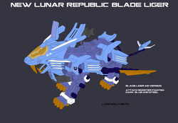 Size: 900x626 | Tagged: safe, artist:lonewolf3878, barely pony related, blade liger, mecha, new lunar republic, zoids