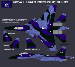 Size: 900x803 | Tagged: safe, artist:lonewolf3878, air force, aircraft, barely pony related, jet, new lunar republic, plane, su-37, warplane