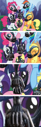 Size: 800x2472 | Tagged: safe, applejack, fluttershy, pinkie pie, rainbow dash, rarity, twilight sparkle, g4, bane, batman, mane six, the dark knight, the dark knight rises