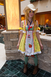 Size: 3684x5520 | Tagged: artist needed, safe, applejack, human, g4, 2013, convention, cosplay, ichibancon, irl, irl human, photo, solo