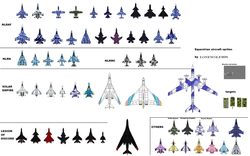 Size: 1024x639 | Tagged: safe, artist:lonewolf3878, a-10 thunderbolt ii, ace combat, air force, aircraft, av-8b harrier ii, b-1b lancer, barely pony related, chengdu j-20, ef2000, eurofighter typhoon, f-14 tomcat, f-15 eagle, f-16 fighting falcon, f-22 raptor, f-35 lightning ii, f-4 phantom ii, f/a-18 hornet, f/a-29 thunderhoof, f/a-47, fanfic, fighter, harrier, jet, jet fighter, legion of discord, lockheed corporation, mig-21, mig-31, navy, new lunar republic, plane, shadowbolts, solar empire, su-37, sukhoi su-27 flanker, sukhoi su-47 berkut, tu-95, warplane, wonderbolts