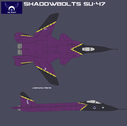 Size: 897x891 | Tagged: safe, artist:lonewolf3878, air force, aircraft, barely pony related, jet, new lunar republic, plane, shadowbolts, sukhoi su-47 berkut, warplane