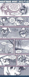 Size: 550x1464 | Tagged: safe, artist:johnjoseco, daring do, derpy hooves, princess celestia, princess luna, alicorn, pony, ask princess molestia, princess molestia, g4, blushing, clothes, comic, costume, link, nightmare night, the legend of zelda, tumblr