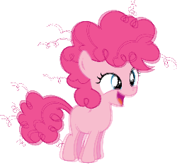 Size: 751x704 | Tagged: safe, artist:hawk9mm, pinkie pie, g4, animated, female, filly, happy, messy mane, open mouth, smiling, solo, vibrating, younger