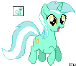 Size: 847x739 | Tagged: safe, artist:criz camacho, lyra heartstrings, pony, unicorn, g4, pixel art, pixels as big as hams, solo