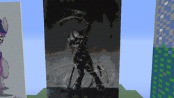 Size: 854x480 | Tagged: safe, artist:lunathegoodmoon, oc, oc only, 3d, minecraft, minecraft pixel art, pixel art, soulless reaper