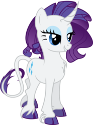 Size: 4067x5500 | Tagged: dead source, safe, artist:theshadowstone, rarity, classical unicorn, g4, absurd resolution, chest fluff, cloven hooves, curved horn, female, horn, leonine tail, sharp horn, simple background, solo, transparent background, unshorn fetlocks, vector