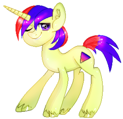 Size: 284x276 | Tagged: dead source, safe, artist:suzuii, oc, oc only, pony, unicorn, solo