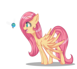 Size: 2800x2500 | Tagged: safe, artist:pastelflakes, fluttershy, parasprite, g4, female, solo