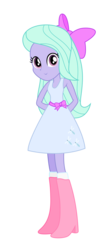 Size: 2000x4500 | Tagged: safe, artist:northernthestar, flitter, equestria girls, g4, boots, clothes, dress, equestria girls-ified, female, fluttershy's boots, high heel boots, high res, legs, shoes, simple background, solo, transparent background, vector