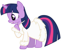 Size: 1400x1147 | Tagged: safe, artist:cloudy glow, twilight sparkle, pony, unicorn, g4, bathrobe, clothes, female, robe, simple background, solo, transparent background, unicorn twilight, vector