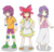 Size: 1733x1681 | Tagged: safe, artist:applestems, apple bloom, scootaloo, sweetie belle, human, g4, clothes, cutie mark crusaders, dress, humanized, simple background, skirt, transparent background
