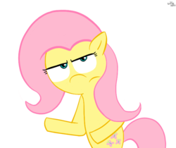 Size: 624x524 | Tagged: safe, artist:supermaster10, fluttershy, g4, female, simple background, solo, transparent background, unamused, vector