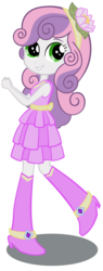 Size: 1904x5000 | Tagged: dead source, safe, artist:pinkiespartygirl, sweetie belle, equestria girls, g4, clothes, dress, female, simple background, solo, transparent background, vector