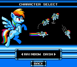 Size: 256x224 | Tagged: safe, artist:khaomortadios, rainbow dash, g4, crossover, game, mega man (series), megapony, pixel art