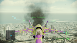 Size: 1920x1080 | Tagged: safe, fluttershy, g4, ace combat, asf-x shinden ii, barely pony related, customized vehicle, jet