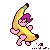 Size: 150x150 | Tagged: safe, artist:pix3m, pinkie pie, g4, 30 minute art challenge, animated, banana, banana suit, bipedal, clothes, costume, dancing, female, meme, no mouth, peanut butter jelly time, simple background, solo, transparent background