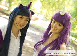 Size: 1478x1082 | Tagged: safe, rarity, twilight sparkle, human, g4, cosplay, irl, irl human, photo