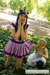 Size: 1210x1814 | Tagged: safe, twilight sparkle, human, g4, clothes, cosplay, irl, irl human, photo, skirt, skirt lift
