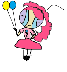 Size: 872x936 | Tagged: safe, pinkie pie, g4, 1000 hours in ms paint, balloon, derp, ms paint, quality