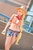 Size: 1277x1920 | Tagged: safe, artist:astrid riddle, applejack, human, g4, bandana, belly button, clothes, cosplay, daisy dukes, front knot midriff, irl, irl human, midriff, photo, solo, zap apple