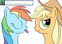 Size: 1200x859 | Tagged: safe, artist:redesine, applejack, rainbow dash, ask applejack and rainbow dash, g4, ask, tumblr