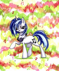 Size: 1700x2031 | Tagged: safe, artist:frostykat13, dj pon-3, vinyl scratch, g4, female, solo, traditional art