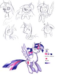 Size: 1696x2202 | Tagged: safe, artist:frostykat13, twilight sparkle, alicorn, pony, g4, female, mare, solo, traditional art, twilight sparkle (alicorn)