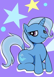 Size: 2894x4093 | Tagged: safe, artist:kazemotoshinshi, trixie, pony, unicorn, g4, female, mare, pixiv, smiling, solo