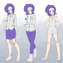 Size: 2500x2500 | Tagged: safe, artist:applestems, rarity, human, g4, clothes, dress, humanized, necklace, scarf, skirt