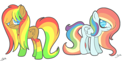 Size: 1090x543 | Tagged: safe, artist:sandra626, oc, oc only, pegasus, pony, commission, rainbow bliss, skittlekitty