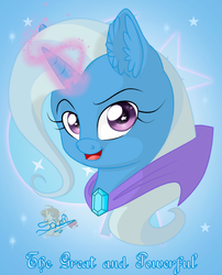 Size: 646x800 | Tagged: safe, artist:unisoleil, trixie, pony, unicorn, g4, female, magic, mare, portrait, solo