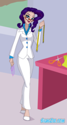 Size: 575x1069 | Tagged: safe, artist:silas zee, rarity, human, g4, female, glasses, humanized, solo