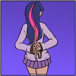 Size: 800x799 | Tagged: safe, artist:bloodyinkpen, twilight sparkle, human, g4, female, humanized, rope, solo, wand