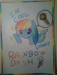 Size: 1536x2048 | Tagged: safe, artist:lolly <3, rainbow dash, pegasus, pony, g4, cool, sonic rainboom, text
