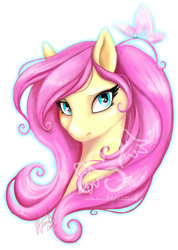 Size: 400x563 | Tagged: safe, artist:stefi-heartlilly, fluttershy, g4, female, portrait, solo