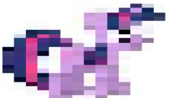 Size: 416x240 | Tagged: safe, edit, twilight sparkle, g4, female, guessthepony, pixels, solo