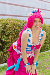 Size: 1000x1500 | Tagged: safe, artist:lilacwire, pinkie pie, human, g4, cosplay, irl, irl human, photo, solo